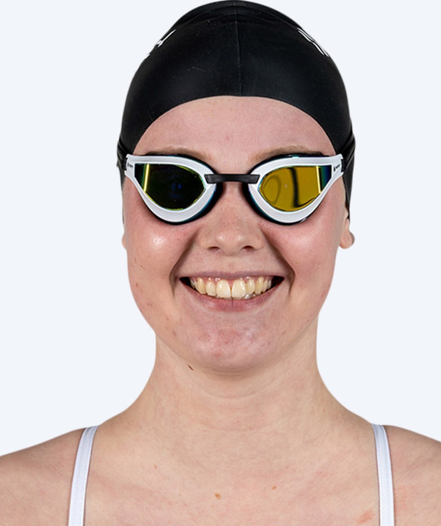 Watery Schwimmbrille für Freizeitschwimmer - Superior Mirror - Weiß/Schwarz