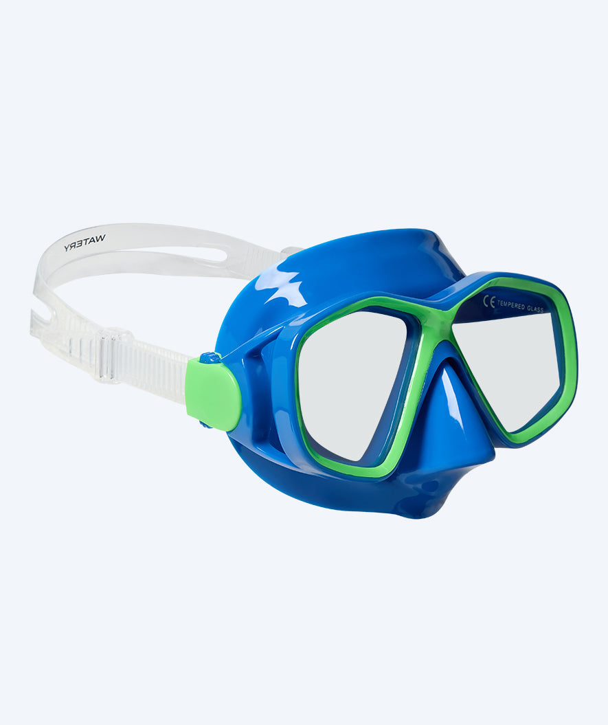 Watery Tauchmaske für Kinder (4-10) - Tropical - Blau/Grün