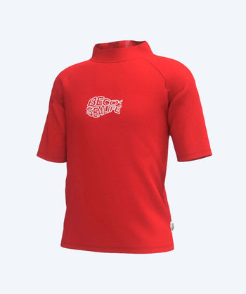 Beco UV Shirt für Kinder - Sealife Kurzarm Rashguard - Rot