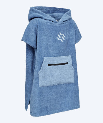 Watery Badeponcho für Kinder - Baumwolle - Atlantic Blue