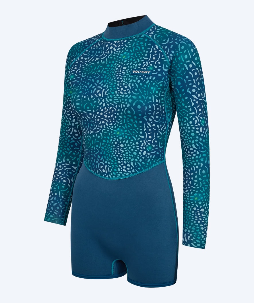 Watery Neopren Springsuit für Damen - Compass - Grün/Blau