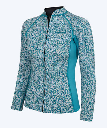 Watery Neoprenshirt mit Reißverschluss für Damen - Lodge - Blau/Weiß