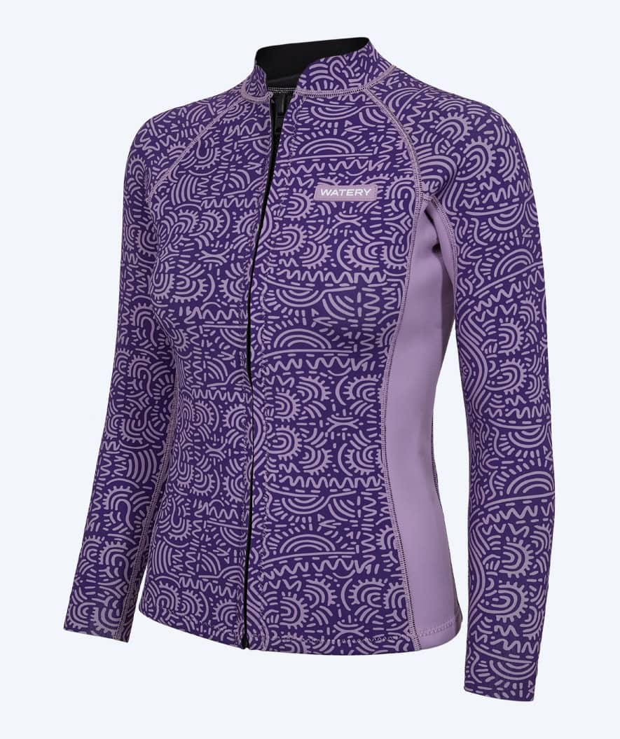 Watery Neoprenshirt mit Reißverschluss für Damen - Lodge - Lila