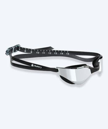 Watery Schwimmbrille - Instinct Mirror - Schwarz/silber