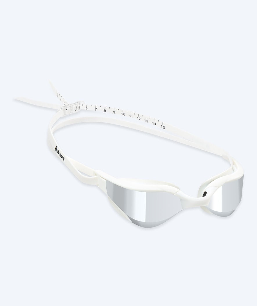 Watery Schwimmbrille - Instinct Ultra Mirror - Weiß/silber