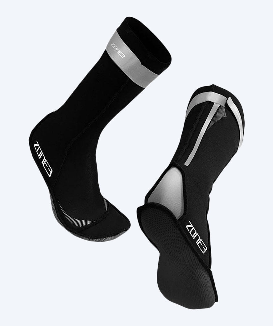 ZONE3 Neoprensocken für Freiwasser - Neopren (2mm) - Schwarz/silber