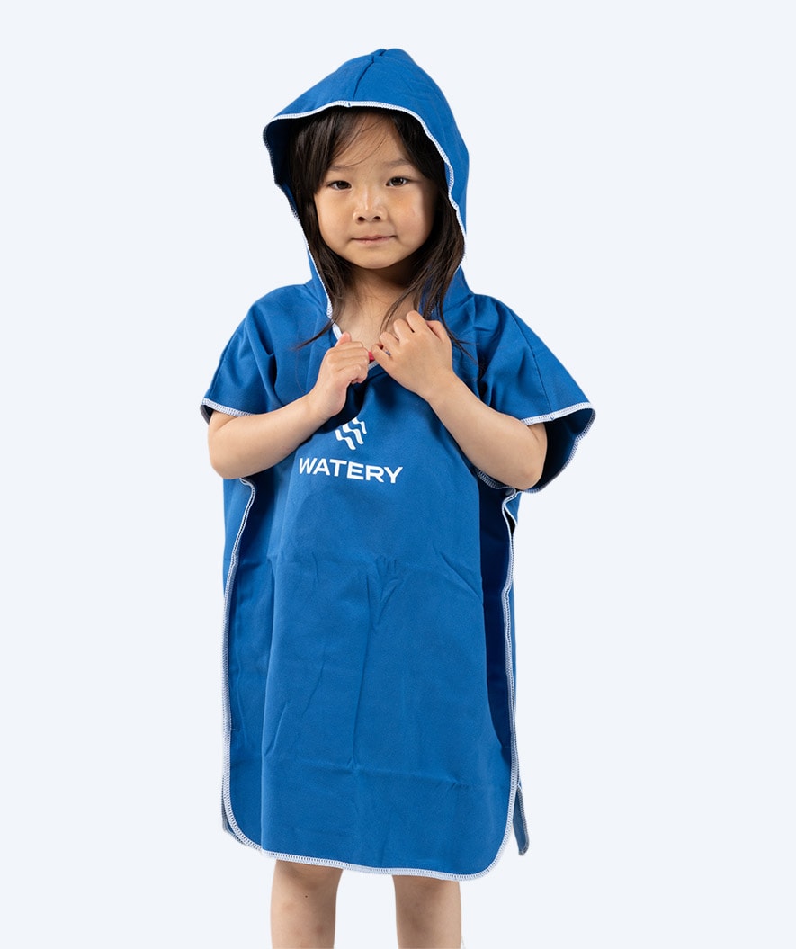 Watery Badeponcho für Kinder (1-6) - Mikrofaser - Royalblau