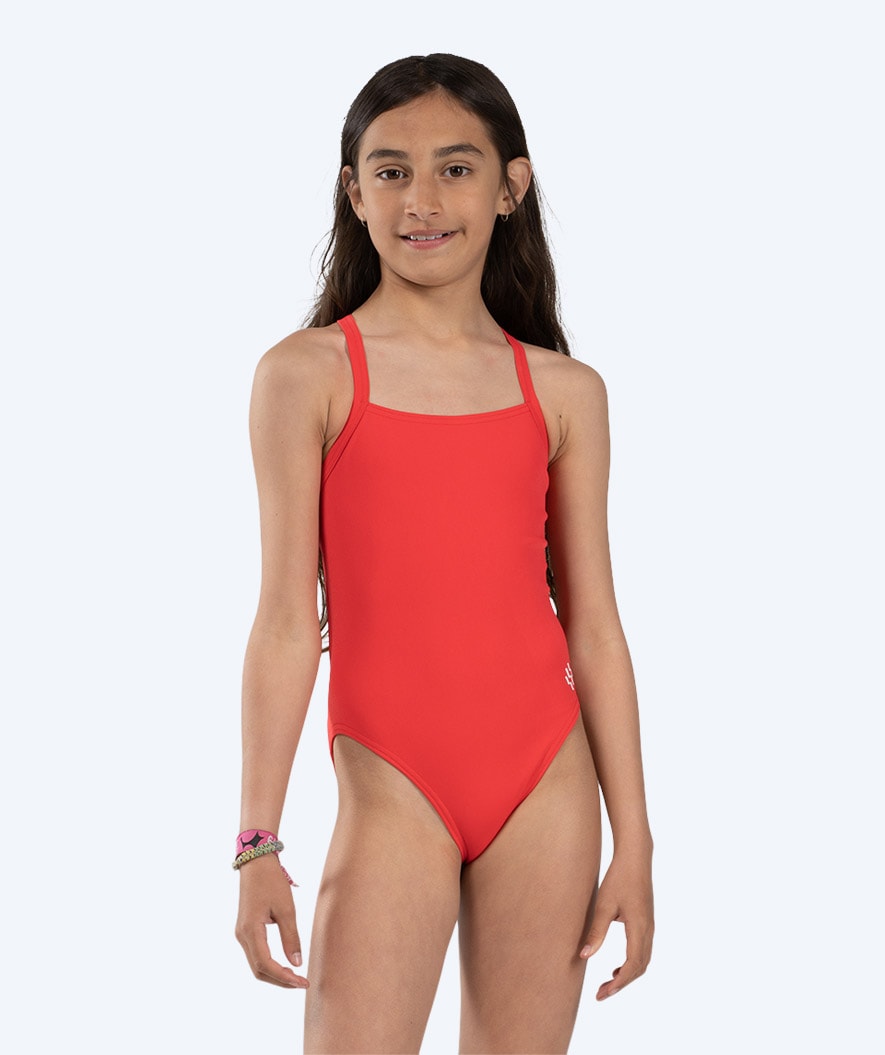 Watery Badeanzug für Mädchen - Freestyler Solid - Cherry Red