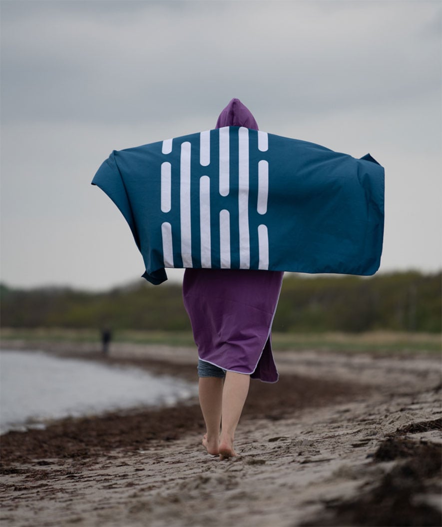 Watery Mikrofaser Badehandtuch (160 x 80 cm) - Eco Nebraska - Dunkelblau