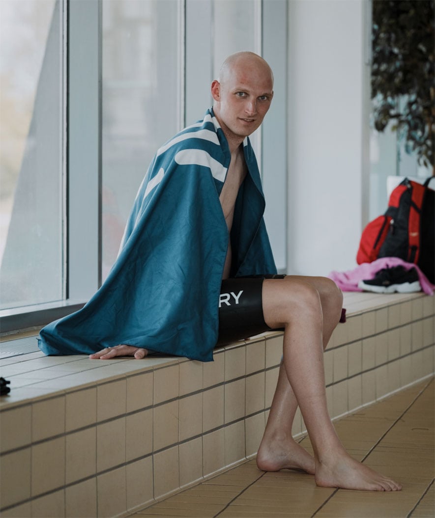 Watery Mikrofaser Badehandtuch (160 x 80 cm) - Eco Nebraska - Dunkelblau