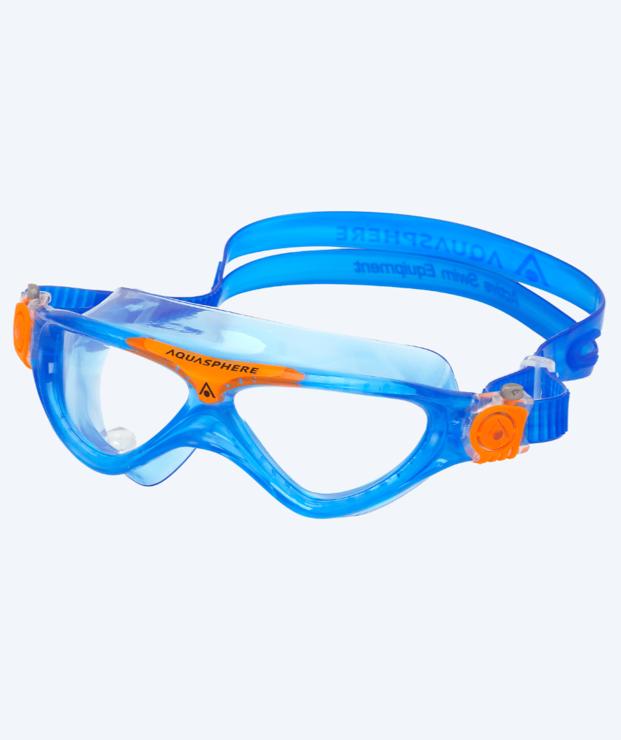 Aquasphere Taucherbrille für Kinder - Vista (6-15 Jahre) Dunkelblau (klare Sichtscheiben)