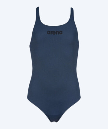 Arena Badeanzug für Mädchen - Solid Swim Pro - Dunkelblau/Schwarz