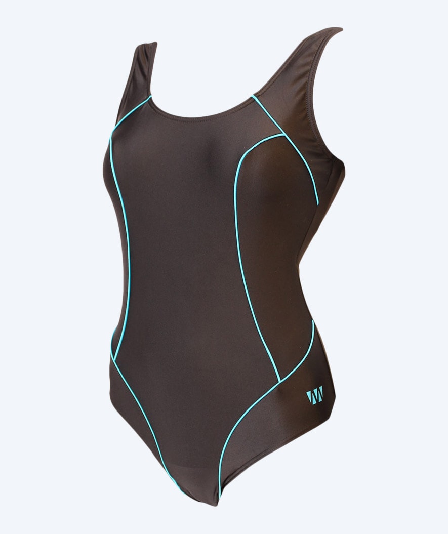 Mirou Badeanzug in großen Größen für Damen - Classic 241s - Schwarz/Hellblau