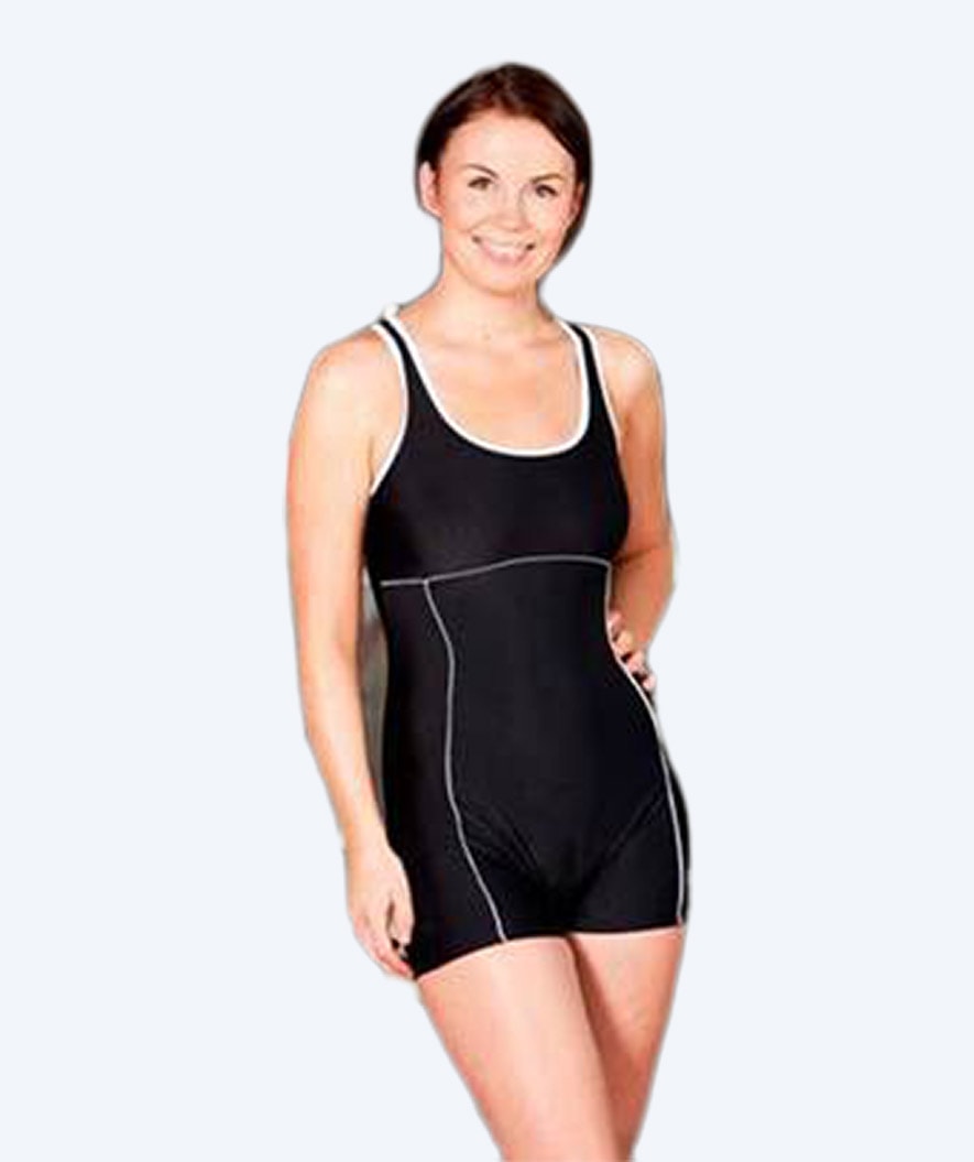 Mirou Badeanzug mit Bein für Damen - 244S - Schwarz/Weiß
