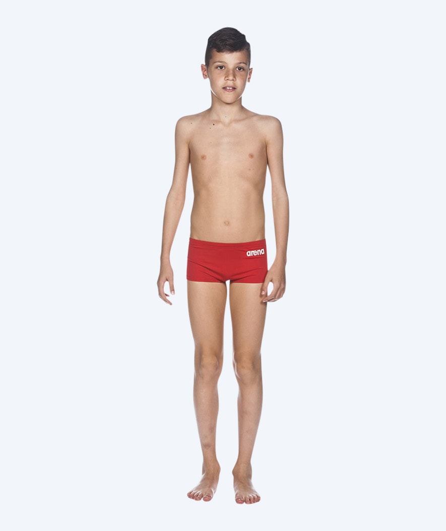 Arena quadratische Badehose für Jungen - Solid – Rot