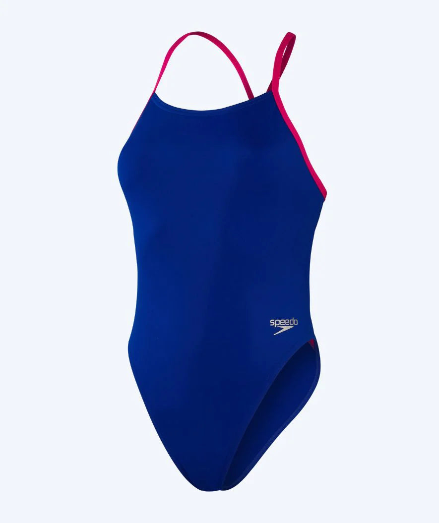 Speedo Badeanzug für Damen - Solid Tie back - Blau