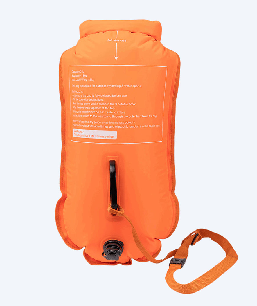 Watery Schwimmboje - Swim Buoy & Dry Bag 28L - Orange