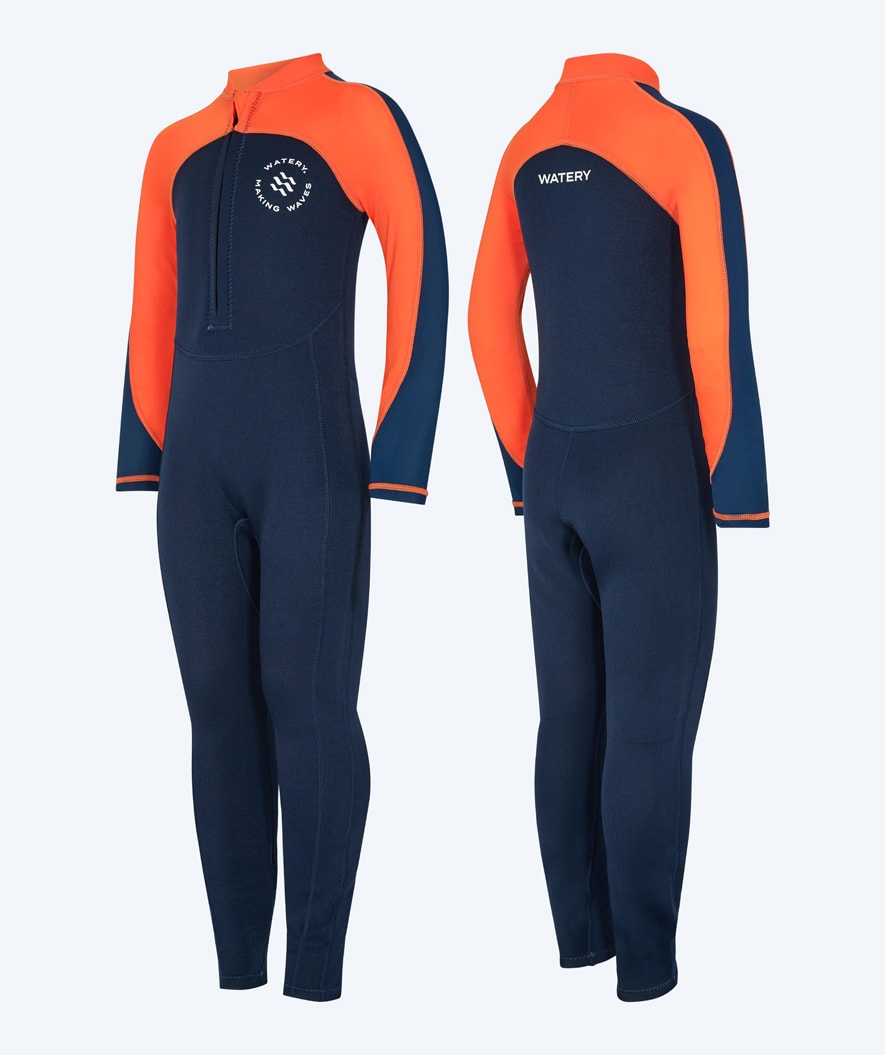 Watery Neoprenanzug für Kinder - Calypso Full-Body - Orange/blau