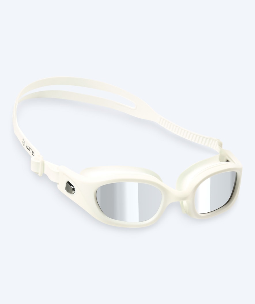 Watery Motions Schwimmbrille - Clyde Mirror - Weiss/Silber