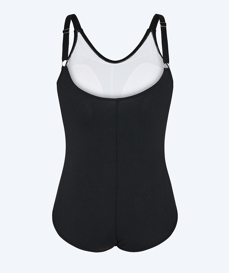 Watery Badeanzug mit Einlage für Damen - Mystique Stripes - Schwarz