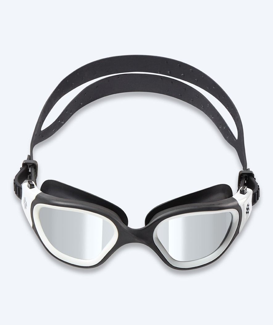 Watery Taucherbrille - Raven Mirror - Schwarz/weiß/silber