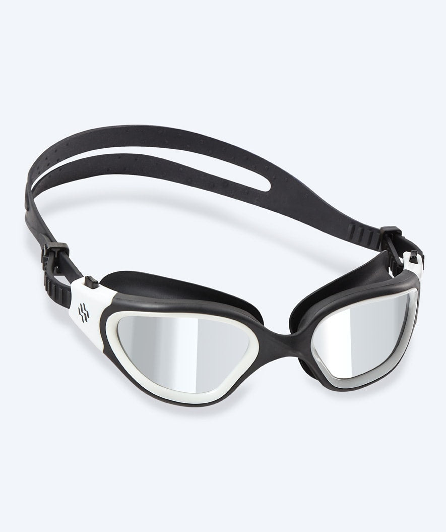 Watery Taucherbrille - Raven Mirror - Schwarz/weiß/silber