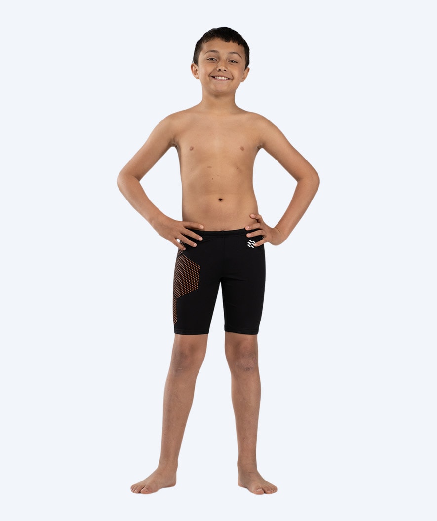 Watery lange Badehose für Jungen - Surfy Eco - Orange Corner
