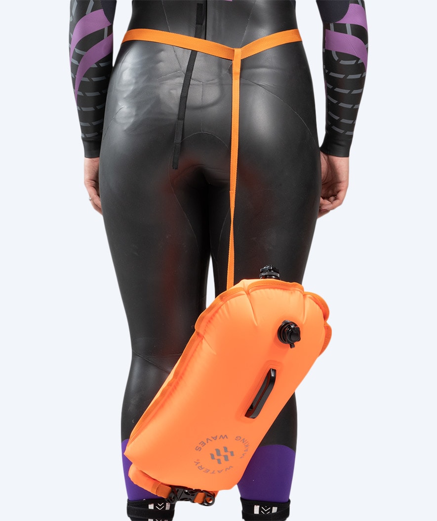 Watery Schwimmboje - Swim Buoy & Dry Bag 28L - Orange