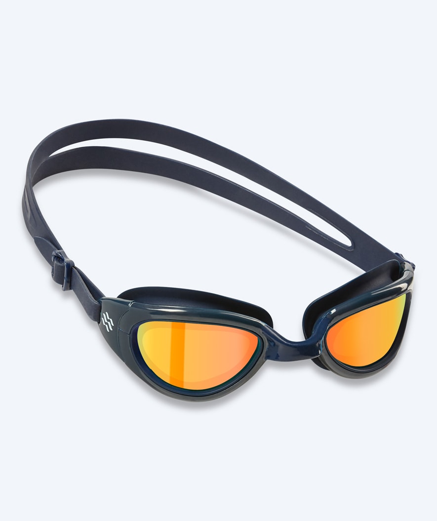 Watery Motions Schwimmbrille - Wade Mirror - Dunkelblau/Gold
