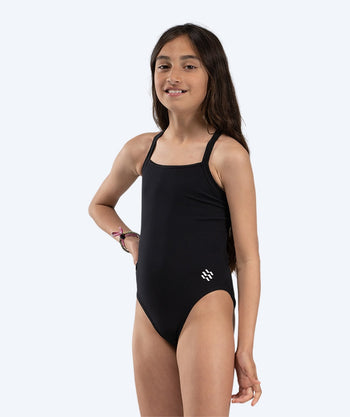 Watery Badeanzug für Mädchen - Freestyler Solid - Schwarz