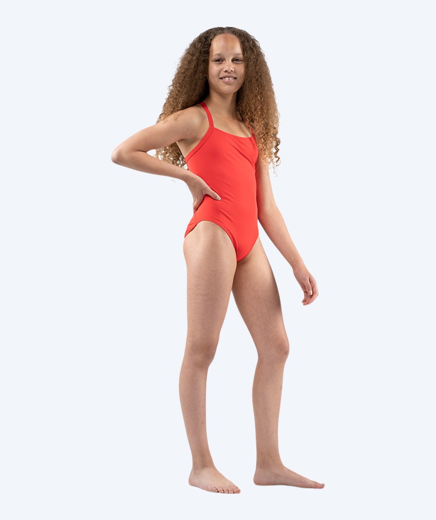 Watery Badeanzug für Mädchen - Freestyler Solid - Kirschrot